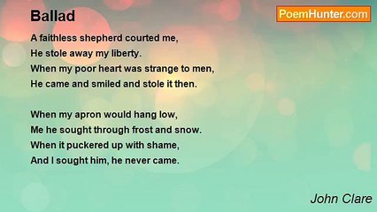 John Clare - Ballad