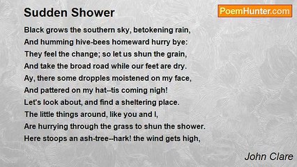 John Clare - Sudden Shower