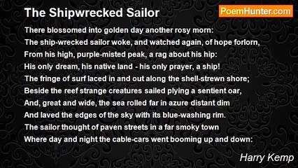 Harry Kemp - The Shipwrecked Sailor