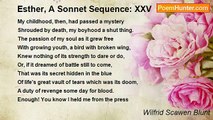 Wilfrid Scawen Blunt - Esther, A Sonnet Sequence: XXV