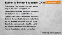 Wilfrid Scawen Blunt - Esther, A Sonnet Sequence: XXVIII