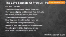 Wilfrid Scawen Blunt - The Love Sonnets Of Proteus.  Part IV: Vita Nova: CV