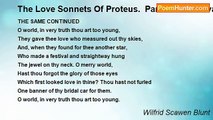 Wilfrid Scawen Blunt - The Love Sonnets Of Proteus.  Part IV: Vita Nova: CIV