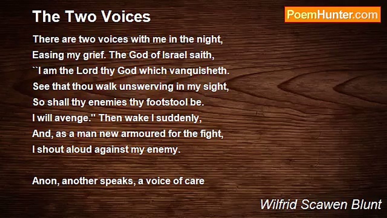 Wilfrid Scawen Blunt - The Two Voices