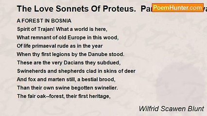 Wilfrid Scawen Blunt - The Love Sonnets Of Proteus.  Part IV: Vita Nova: CVIII