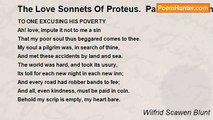 Wilfrid Scawen Blunt - The Love Sonnets Of Proteus.  Part III: Gods And False Gods: LXI