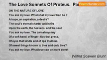 Wilfrid Scawen Blunt - The Love Sonnets Of Proteus.  Part II: To Juliet: XXII