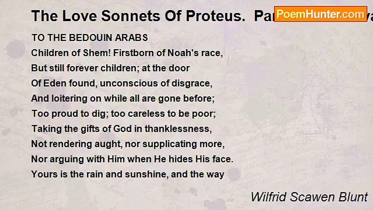 Wilfrid Scawen Blunt - The Love Sonnets Of Prot...