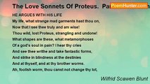 Wilfrid Scawen Blunt - The Love Sonnets Of Proteus.  Part I: To Manon: XVI