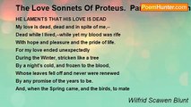 Wilfrid Scawen Blunt - The Love Sonnets Of Proteus.  Part I: To Manon: XVIII