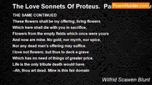 Wilfrid Scawen Blunt - The Love Sonnets Of Proteus.  Part IV: Vita Nova: LXXXV