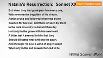 Wilfrid Scawen Blunt - Natalia’s Resurrection:  Sonnet XXI