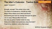 Wilfrid Scawen Blunt - The Idler’s Calendar.  Twelve Sonnets For The Months.  December