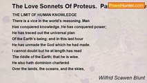 Wilfrid Scawen Blunt - The Love Sonnets Of Proteus.  Part IV: Vita Nova: LXXXIX