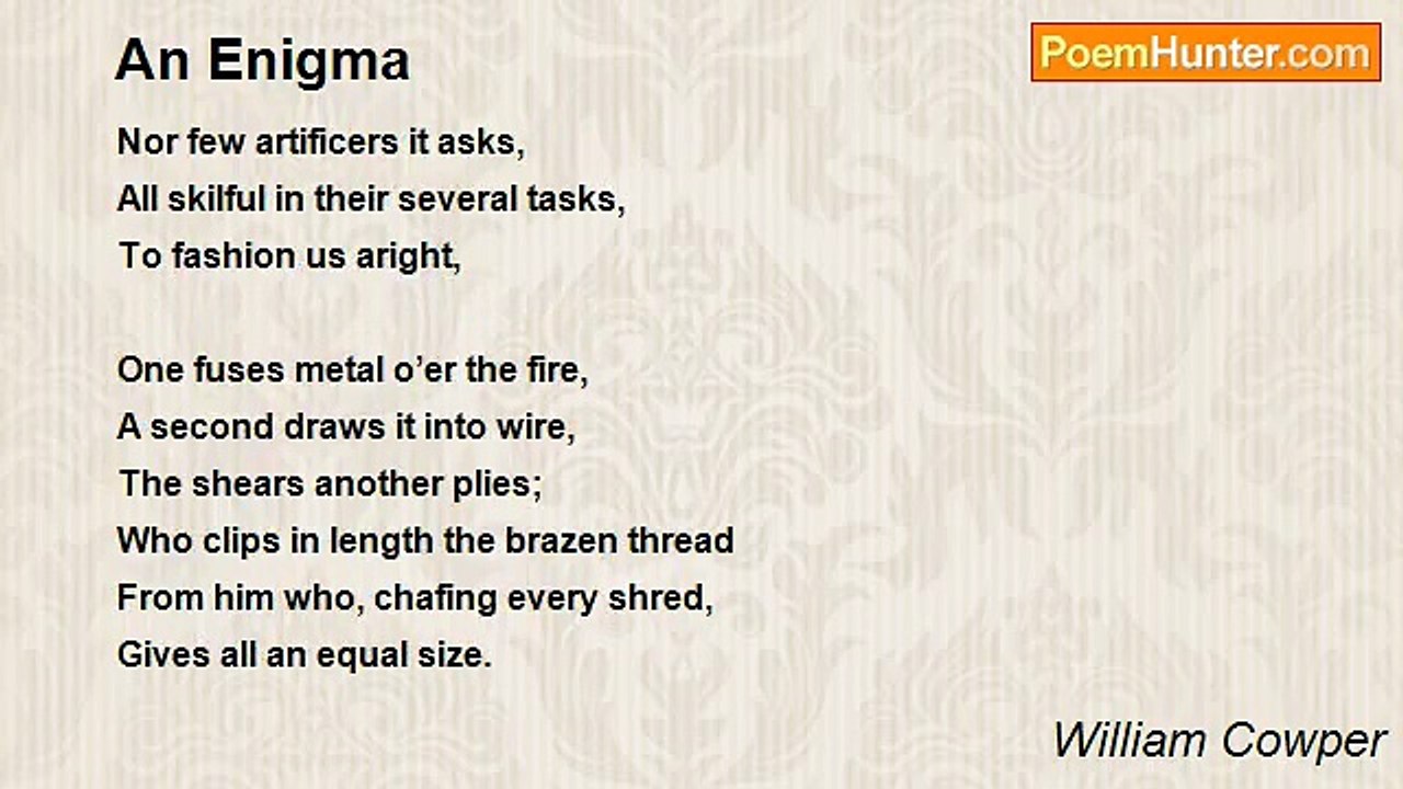 William Cowper - An Enigma