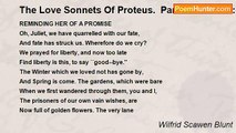 Wilfrid Scawen Blunt - The Love Sonnets Of Proteus.  Part II: To Juliet: XXXIII