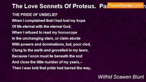 Wilfrid Scawen Blunt - The Love Sonnets Of Proteus.  Part IV: Vita Nova: XC