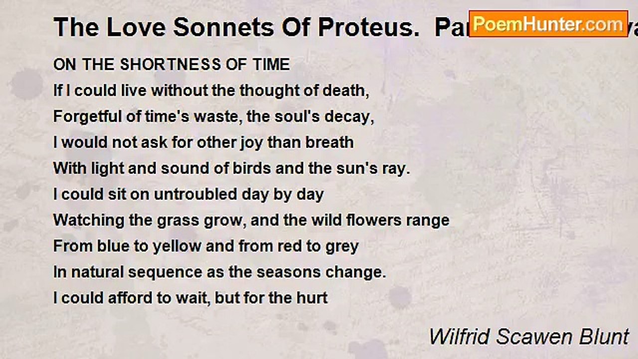 Wilfrid Scawen Blunt - The Love Sonnets Of Prot...
