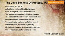Wilfrid Scawen Blunt - The Love Sonnets Of Proteus.  Part II: To Juliet: XXXIX