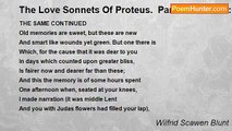 Wilfrid Scawen Blunt - The Love Sonnets Of Proteus.  Part II: To Juliet: XXXV