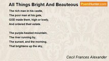 Cecil Frances Alexander - All Things Bright And Beauteous