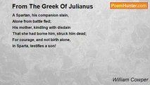 William Cowper - From The Greek Of Julianus