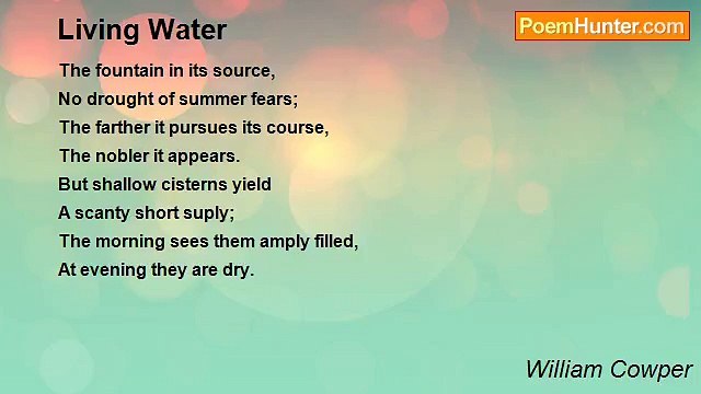 William Cowper - Living Water