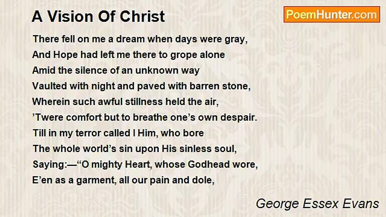 George Essex Evans - A Vision Of Christ