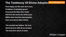 William Cowper - The Testimony Of Divine Adoption