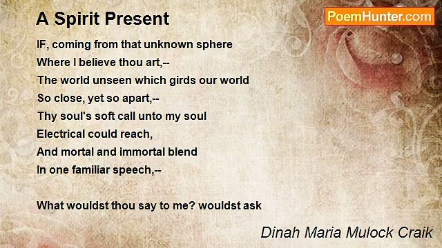 Dinah Maria Mulock Craik - A Spirit Present