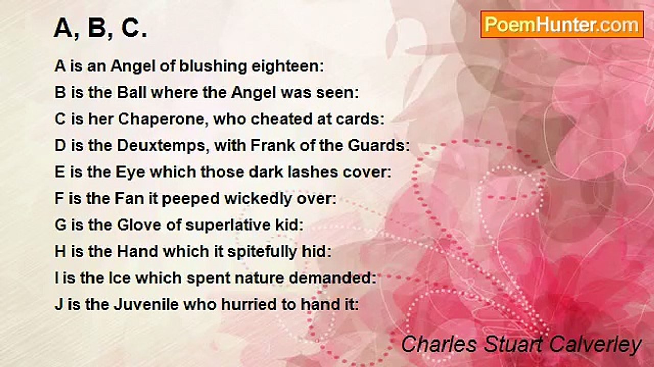 Charles Stuart Calverley - A, B, C.