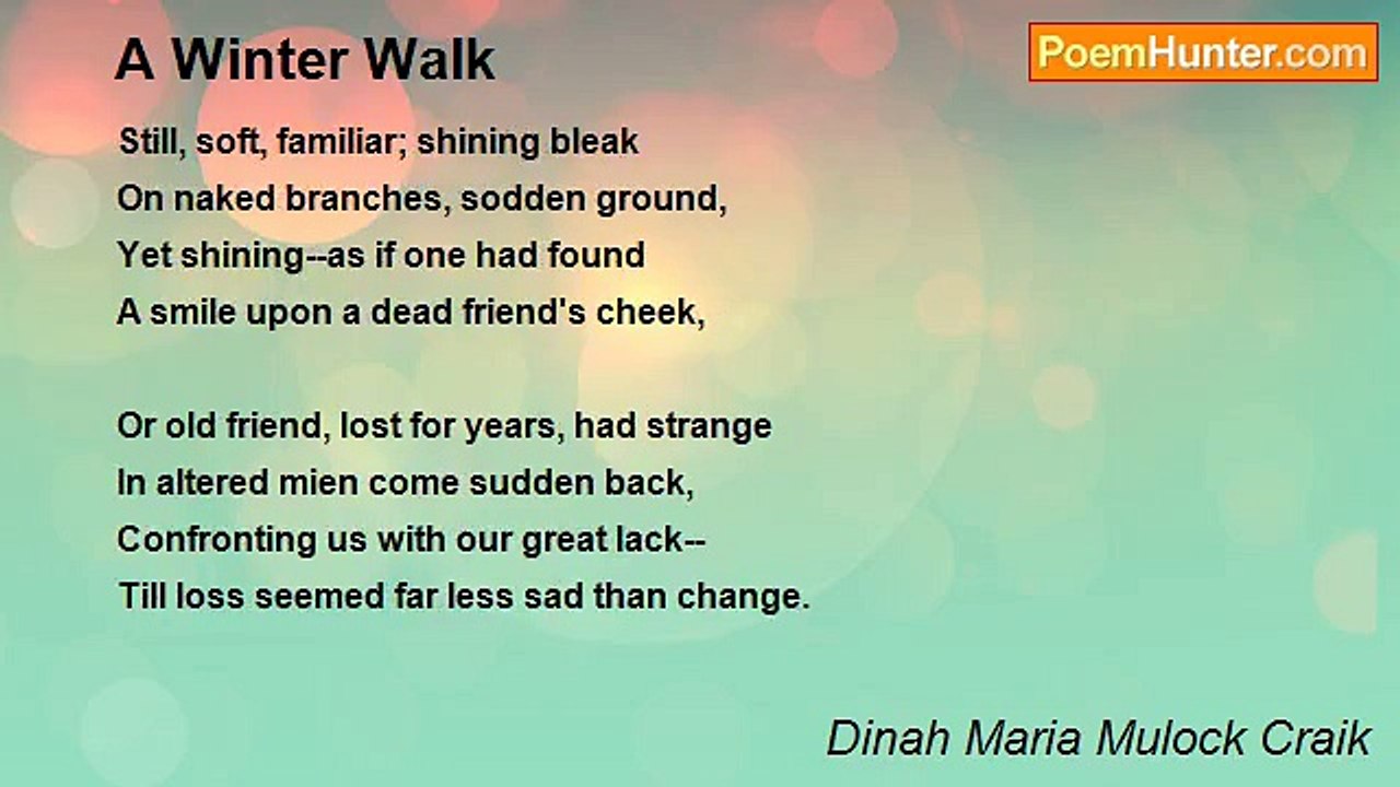 Dinah Maria Mulock Craik - A Winter Walk