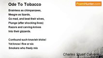 Charles Stuart Calverley - Ode To Tobacco