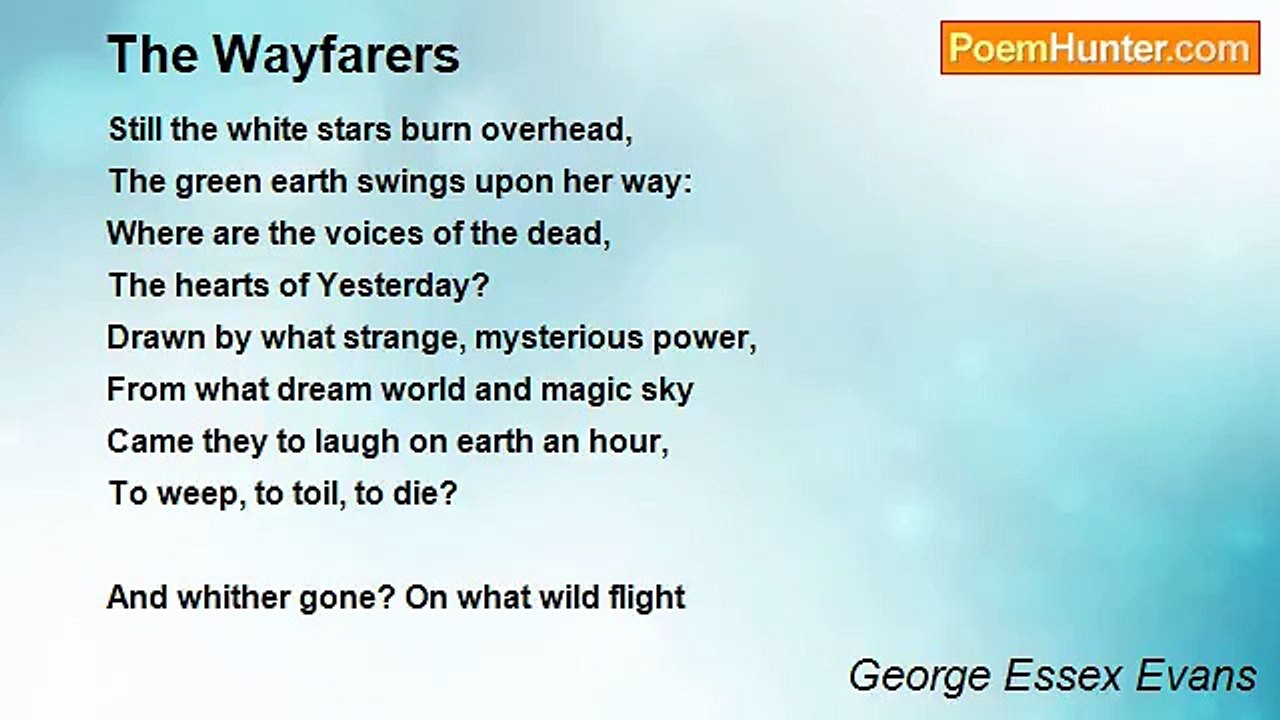 George Essex Evans - The Wayfarers