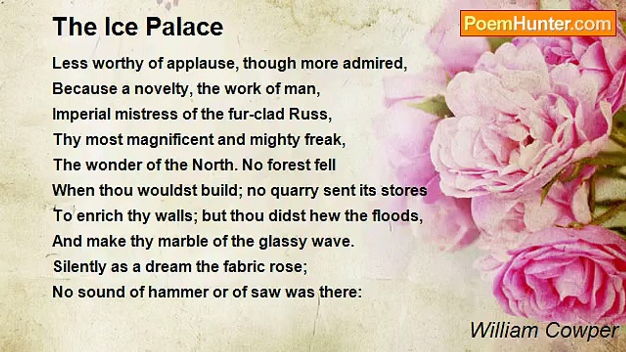 William Cowper - The Ice Palace