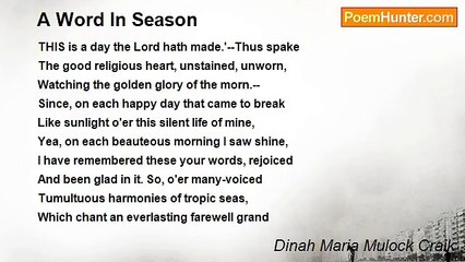 Dinah Maria Mulock Craik - A Word In Season