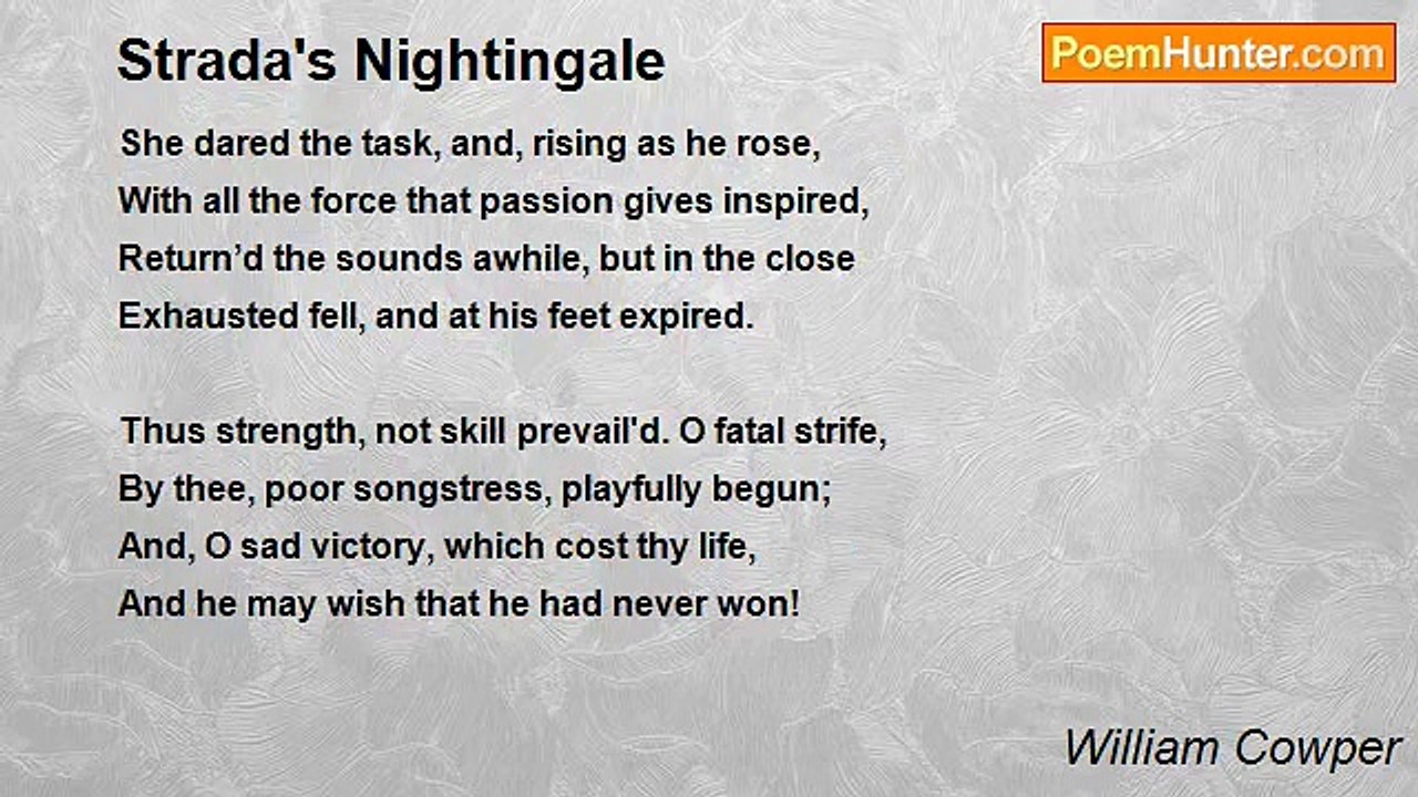William Cowper - Strada's Nightingale