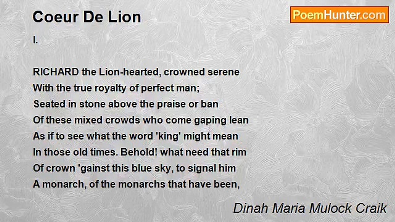Dinah Maria Mulock Craik - Coeur De Lion