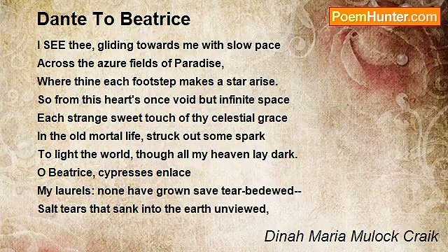 Dinah Maria Mulock Craik - Dante To Beatrice