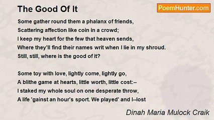 Dinah Maria Mulock Craik - The Good Of It