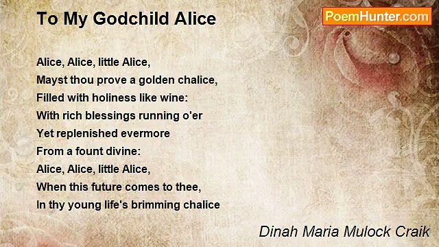 Dinah Maria Mulock Craik - To My Godchild Alice
