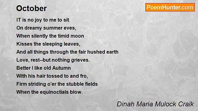 Dinah Maria Mulock Craik - October