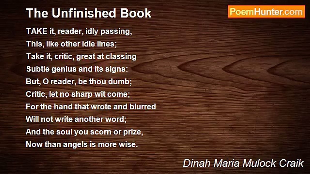 Dinah Maria Mulock Craik - The Unfinished Book