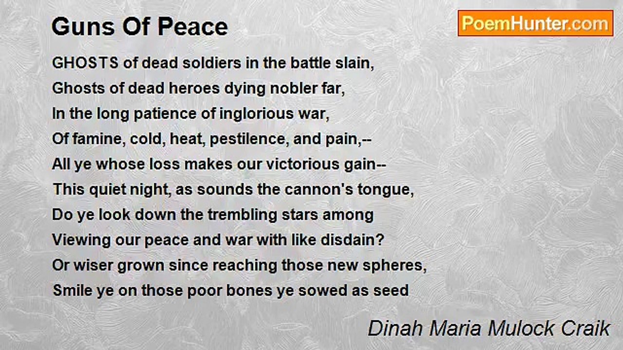 Dinah Maria Mulock Craik - Guns Of Peace