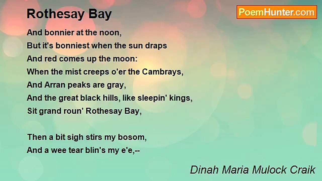 Dinah Maria Mulock Craik - Rothesay Bay