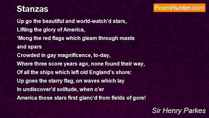Sir Henry Parkes - Stanzas