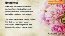 Katharine Tynan - Emptiness