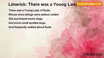 Edward Lear - Limerick: There was a Young Lady of Ryde