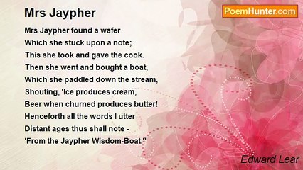 Edward Lear - Mrs Jaypher