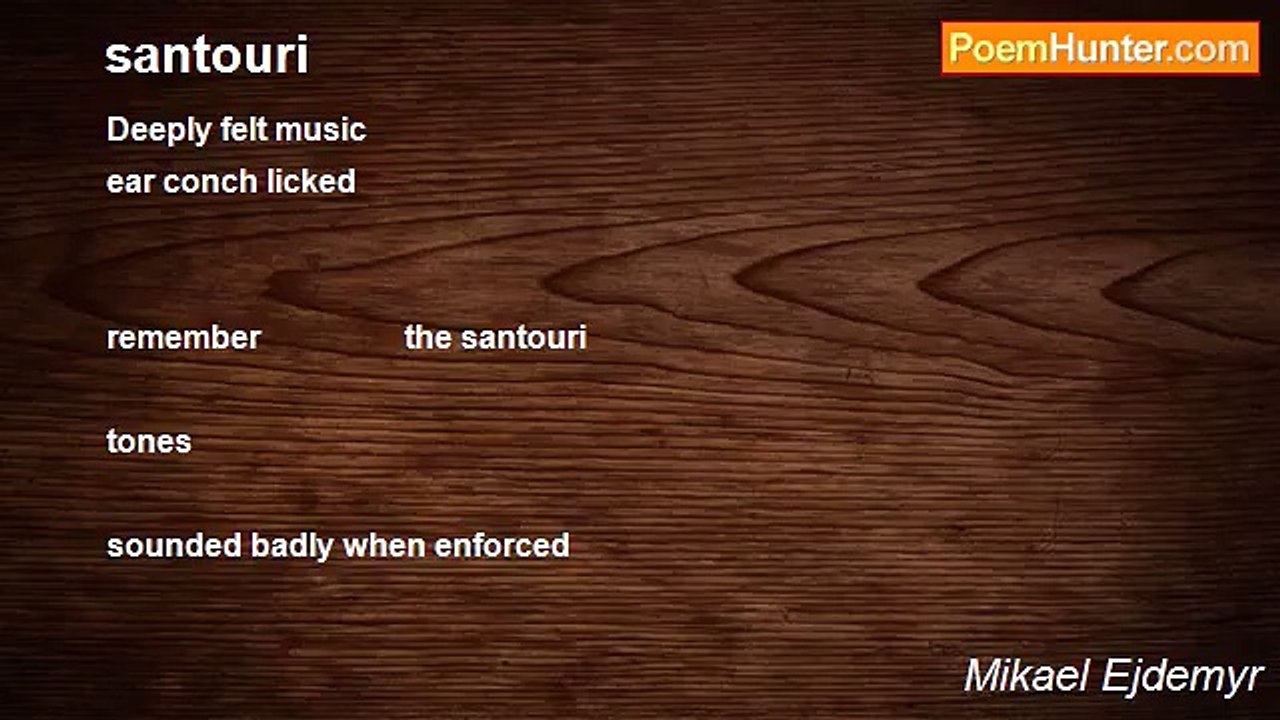 Mikael Ejdemyr - santouri